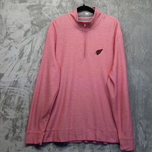 Vineyard Vines Mens 1/4 Zip Sweatshirt Red Size XL Arizona Cardinals Pima Cotton